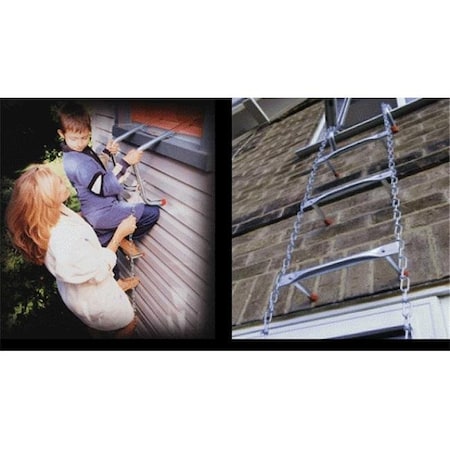 Safe Escape Safe-Escape 1645 4th-5th Story 45 ft. Portable Fire Escape Ladder Fits 14 in. Thick Wall - Great for College Dorms 1645